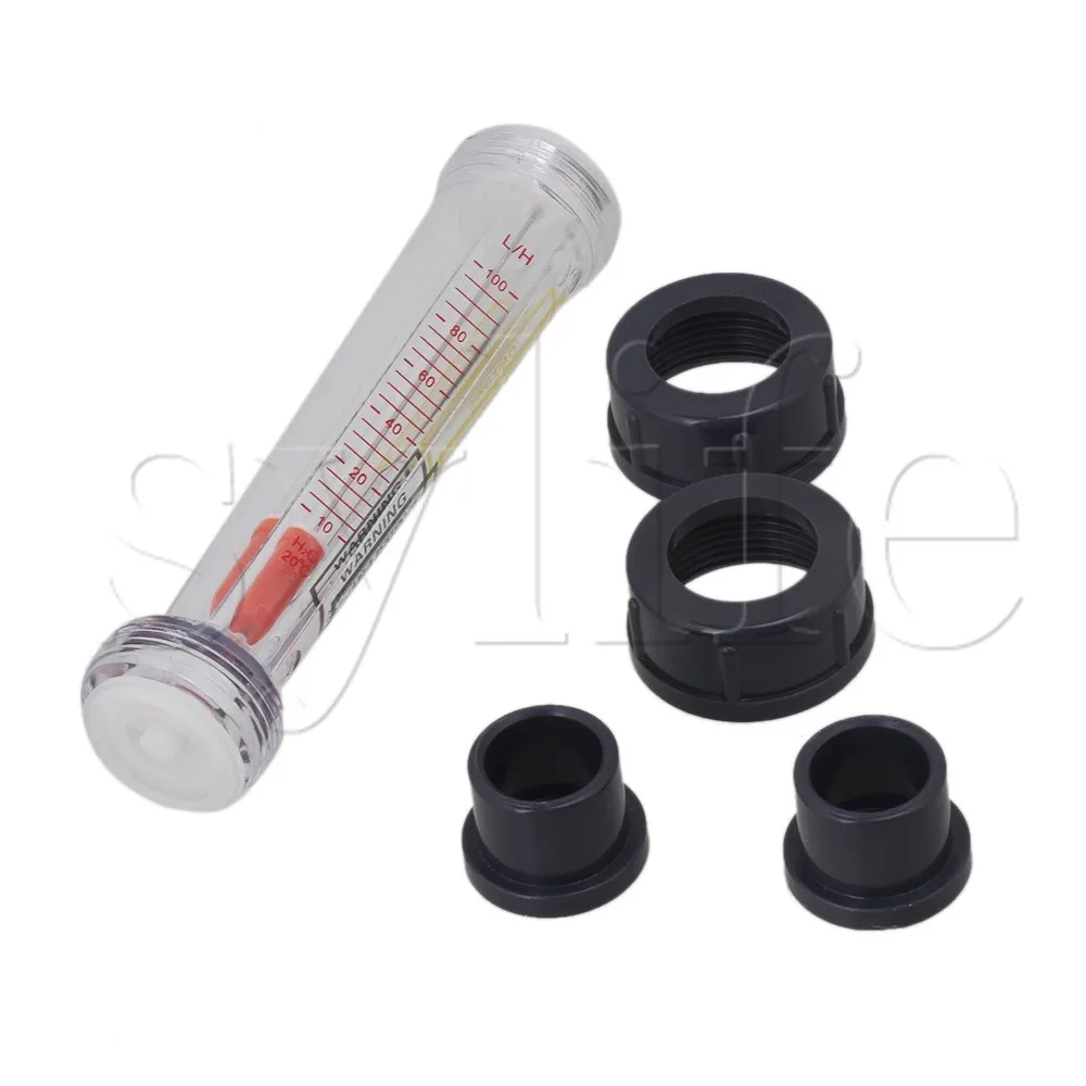 Connettore 15Mm 10-100L/H Flussimetro Misuratore Di Portata Liquido Acqua Tubazione Grigio Chiaro