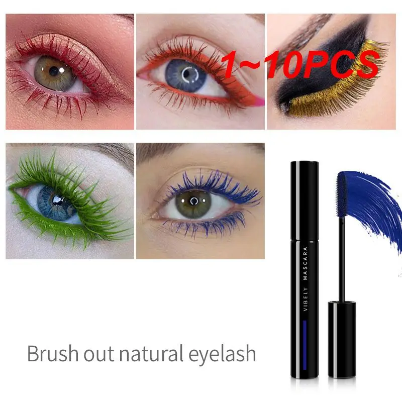 1 ~ 10 Pezzi Mascara Colorato Ciglia Allungamento Ciglia Arricciate Blu Giallo Verde Mascara Impermeabile A Lunga Durata Occhi A Prova Di Sbavature