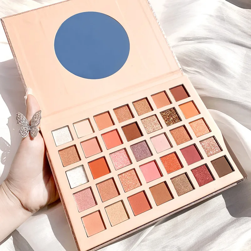 35 Colori Glitter Eyeshadow Palette Pearlescent Matte Earth Color Eye Shadows Powder Palette Waterproof Coreano Makeup Beauty