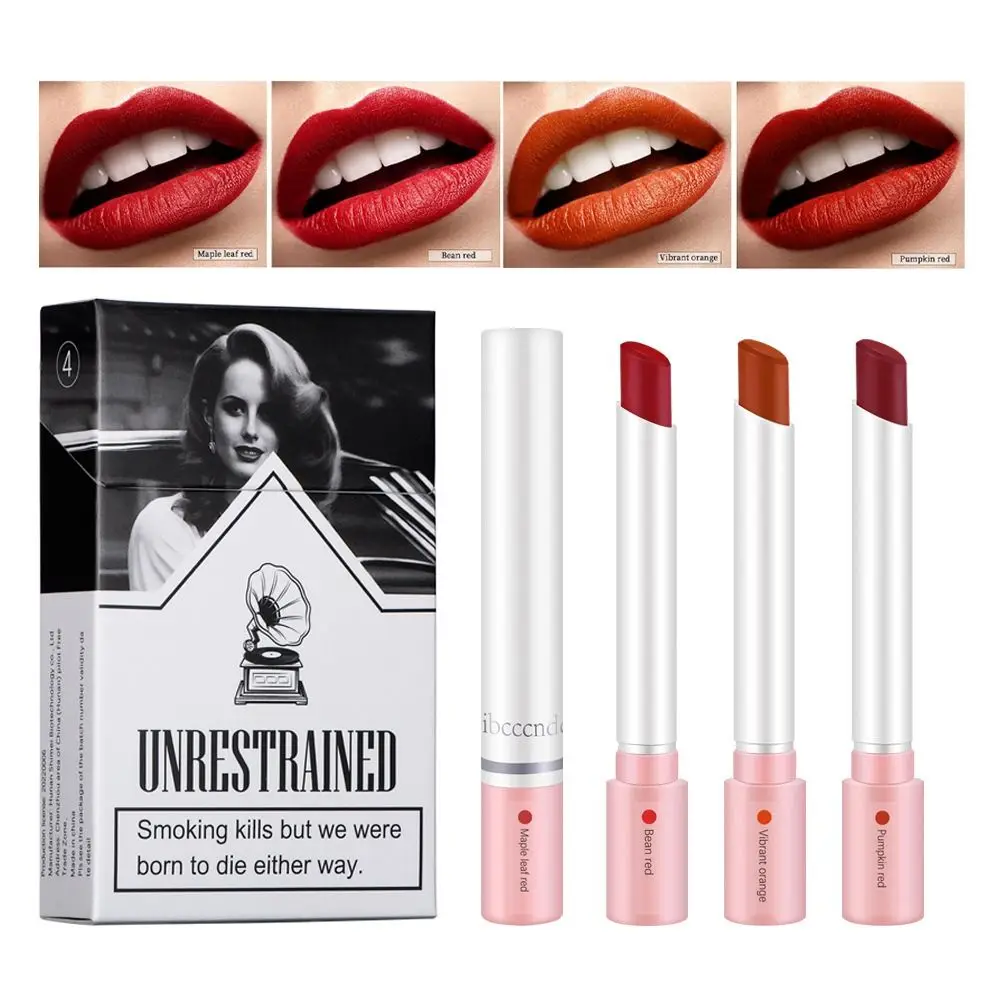 Lana Del Rey Rossetto 4 Colori Matte Glossy Tube Rossetto 24 Ore Di Durata Lip Tint Stain Women Waterproof Lipstick Lips Makeup
