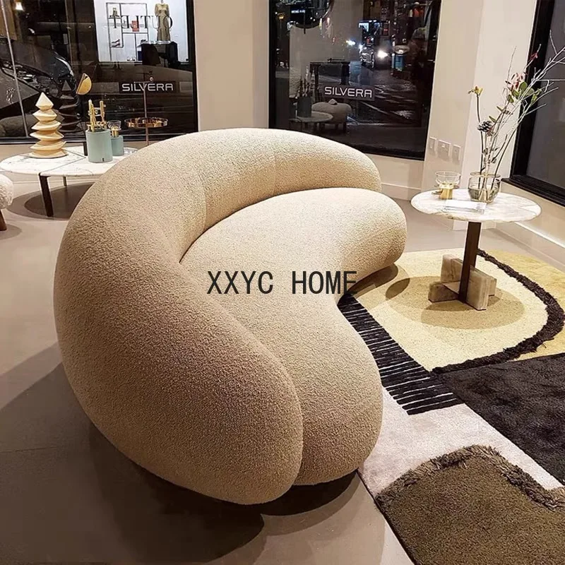 Sofas De Grandes Minimalistas Blancos, Sofà Suave, Moderno Y Cómodo, 3 Plazas, Diseado Convertibile, Muebles De Sala8