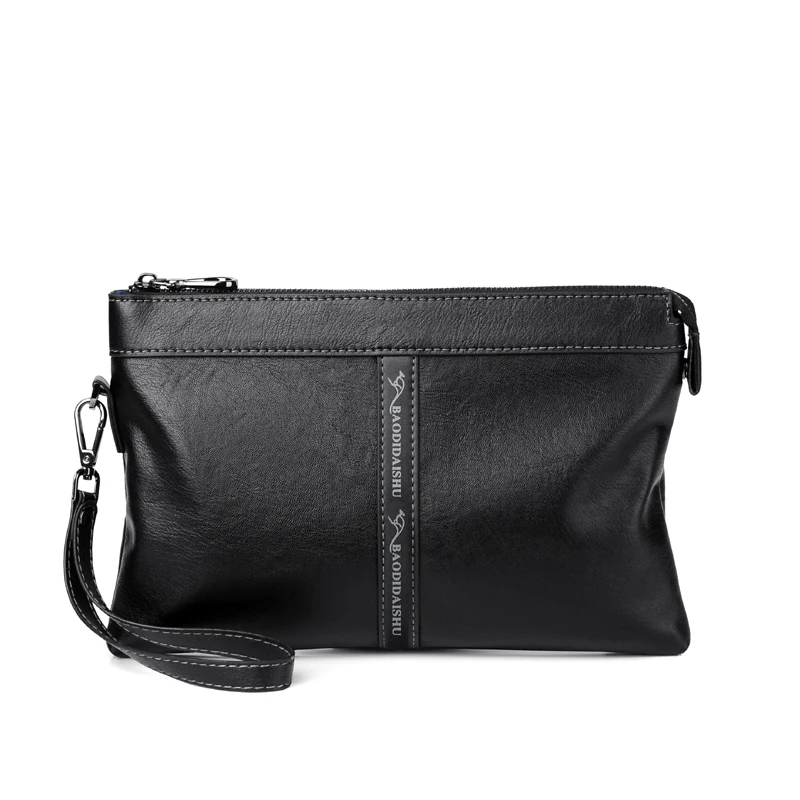 Borsa Per Uomo Portafoglio Da Uomo In Pelle Bovina Tinta Unita Di Alta Qualità Borsa Per Carte Sacoche Homme Sacoche Homme Luxe Pochette Uomo
