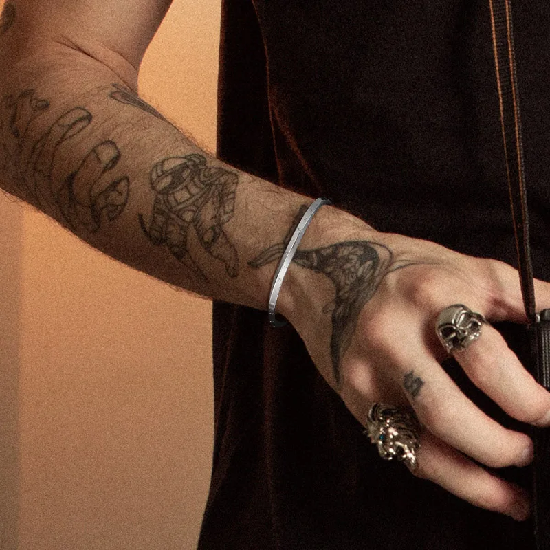 Bracciale Rigido Twist Per Uomo Bracciale Vichingo In Acciaio Inossidabile Per Gioielli Da Uomo