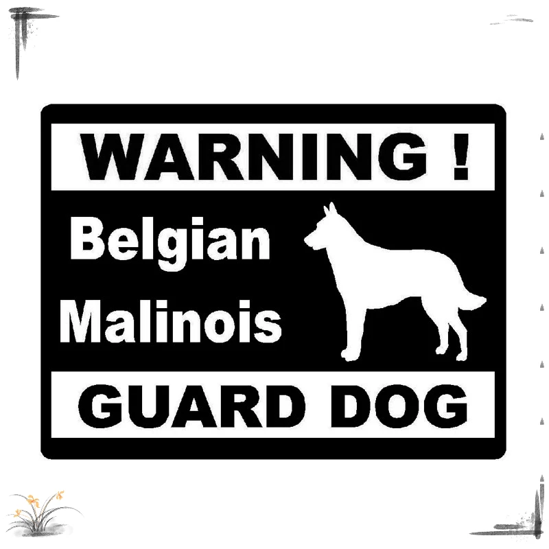 1 Pz Car Styling Personalità Avvertimento Belga Malinois Guard Dog Car Stickers Per Ford Mustang Stickers 13.5Cm * 10.3Cm