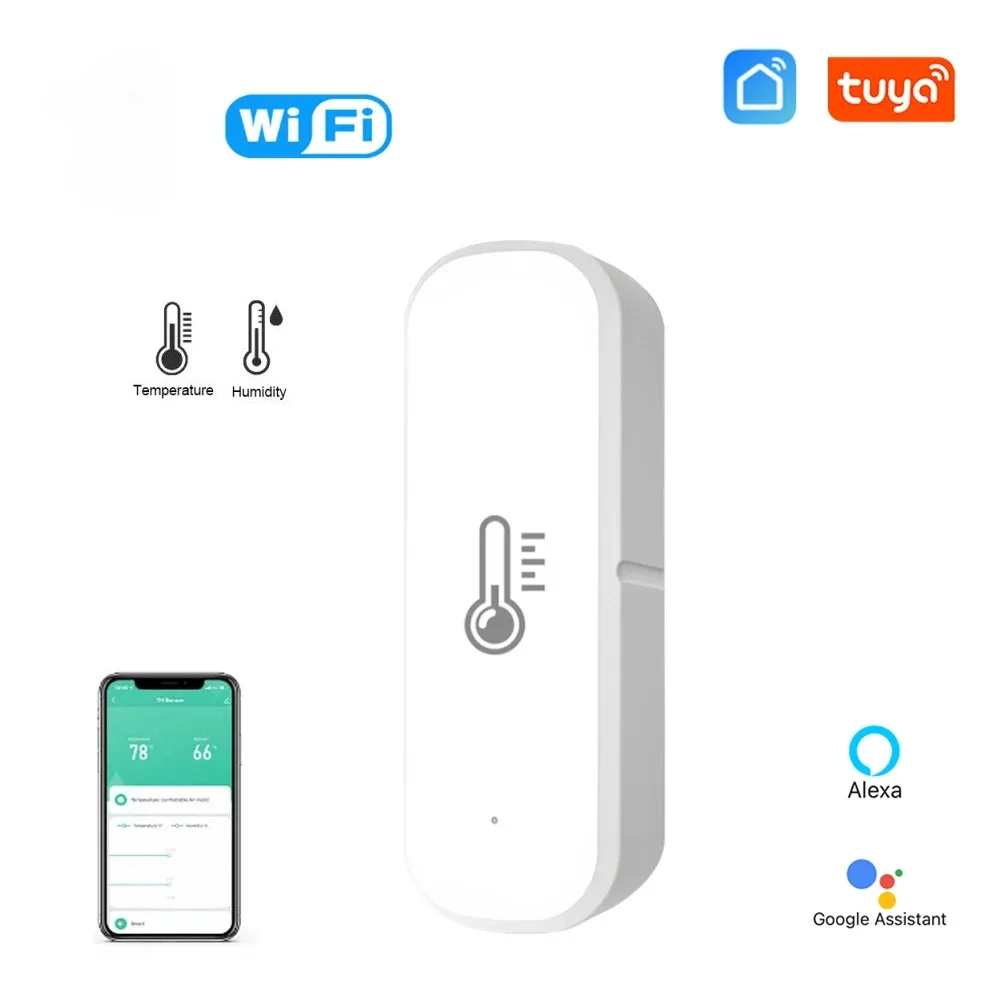 Tuya Wifi Smart Temperature Sensore Di Umidità Termometro Rilevatore Monitor Smart Home Tramite Alexa Google Home Tuya Smart Life
