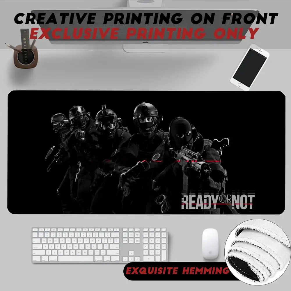 Tactical Shooting Fashion Cool Ready Or Not Game Mouse Pad Non-Slip Rubber Edge Locking Mousepads Game Play Mats For Notebook Pc Computer