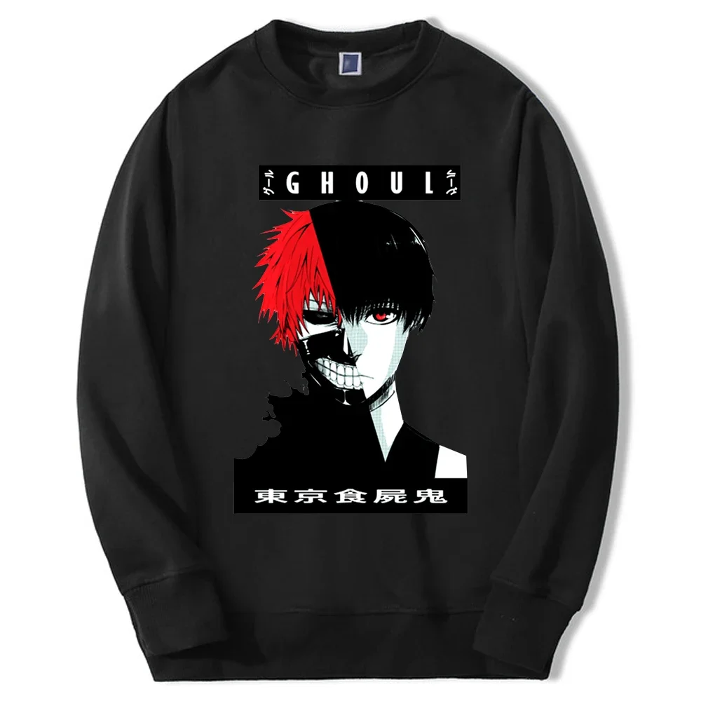 Tokyo Ghoul Print Japanese Mangas Anime Felpe Con Cappuccio Harajuku Fleece Pullover Allentato Graphic Hoodie Mens Designer Clothes