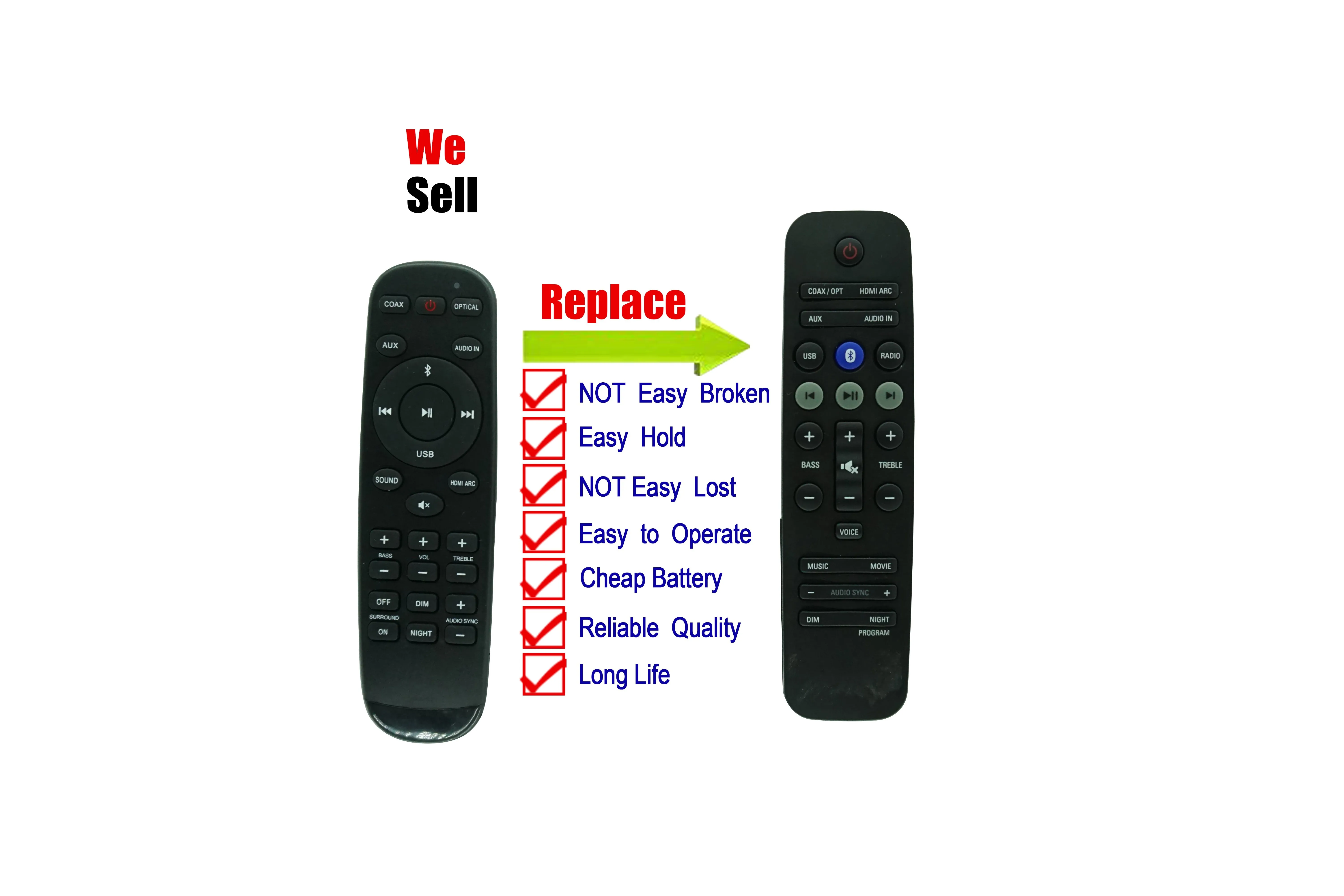 Telecomando Per Philips Fedeltà B1 B1/12 B1/94 Sistema Soundbar Bluetooth Nano Cinema Channel