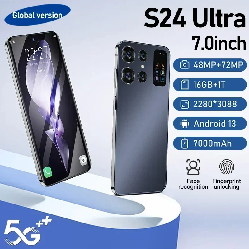 Nuovo S24 S23 Ultra Smartphone 5G 4G Telefoni Cellulari Originali Da 7.0 Pollici 16Gb + 1Tb Smartphone Globale Android13 Spedizione Gratuita Telefoni 