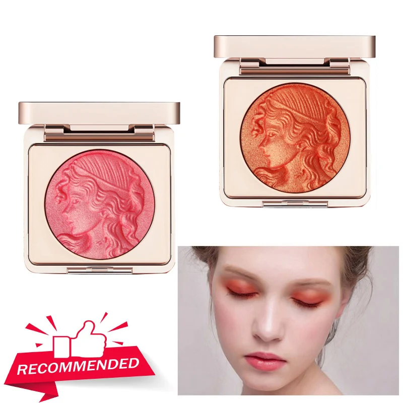 Cde Highlighter 2 Colori Blush Peach Pallete Face Blush Mineral Pigment Palette Shining Blusher Facial Shadow Cosmectics Powder