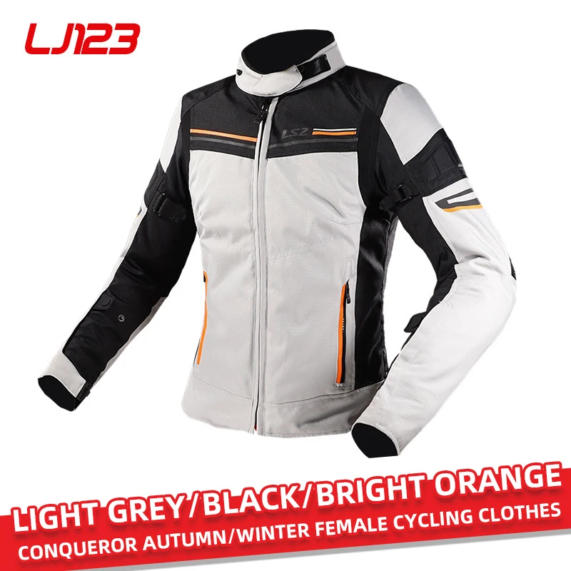 Ls2 Lj123 Giacca Da Moto Giacca Da Donna Giacca Da Moto Da Donna Impermeabile Calda Anti-Caduta Quattro Stagioni
