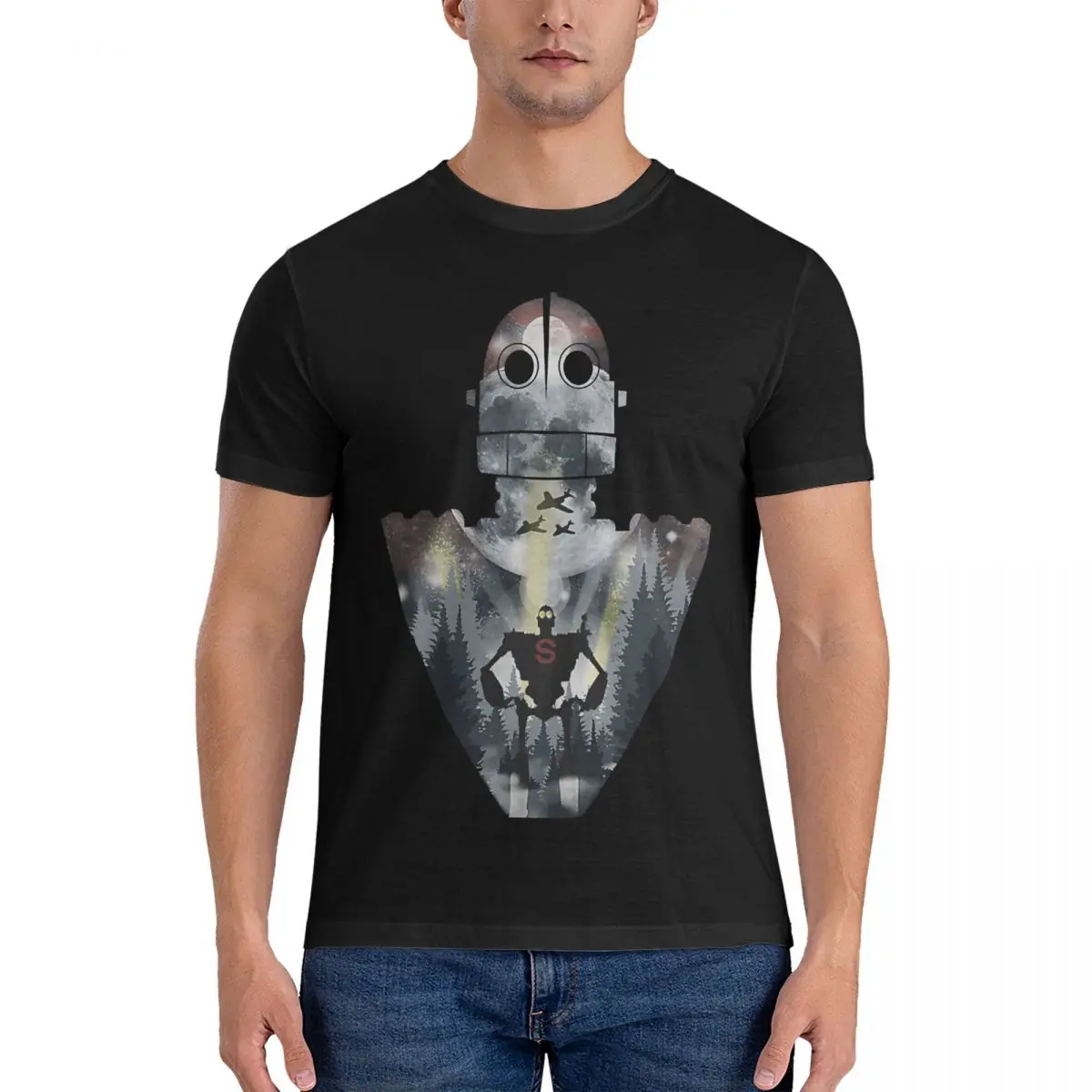 The Iron Giant Gentle Giant T Shirt Da Uomo The Iron Giant Leisure Tee Shirt Manica Corta O Collo T-Shirt In Cotone Regalo Di Compleanno