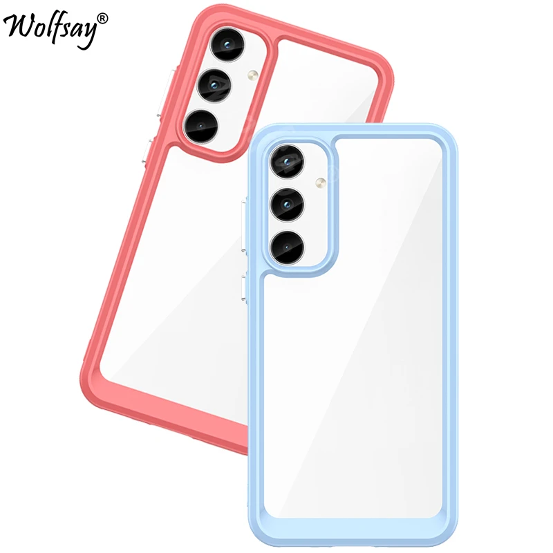 Custodia Trasparente Per Telefono Per Samsung Galaxy A35 Custodia Paraurti In Silicone Colorato Cover Posteriore Per Samsung A35 Custodia Per Samsung 