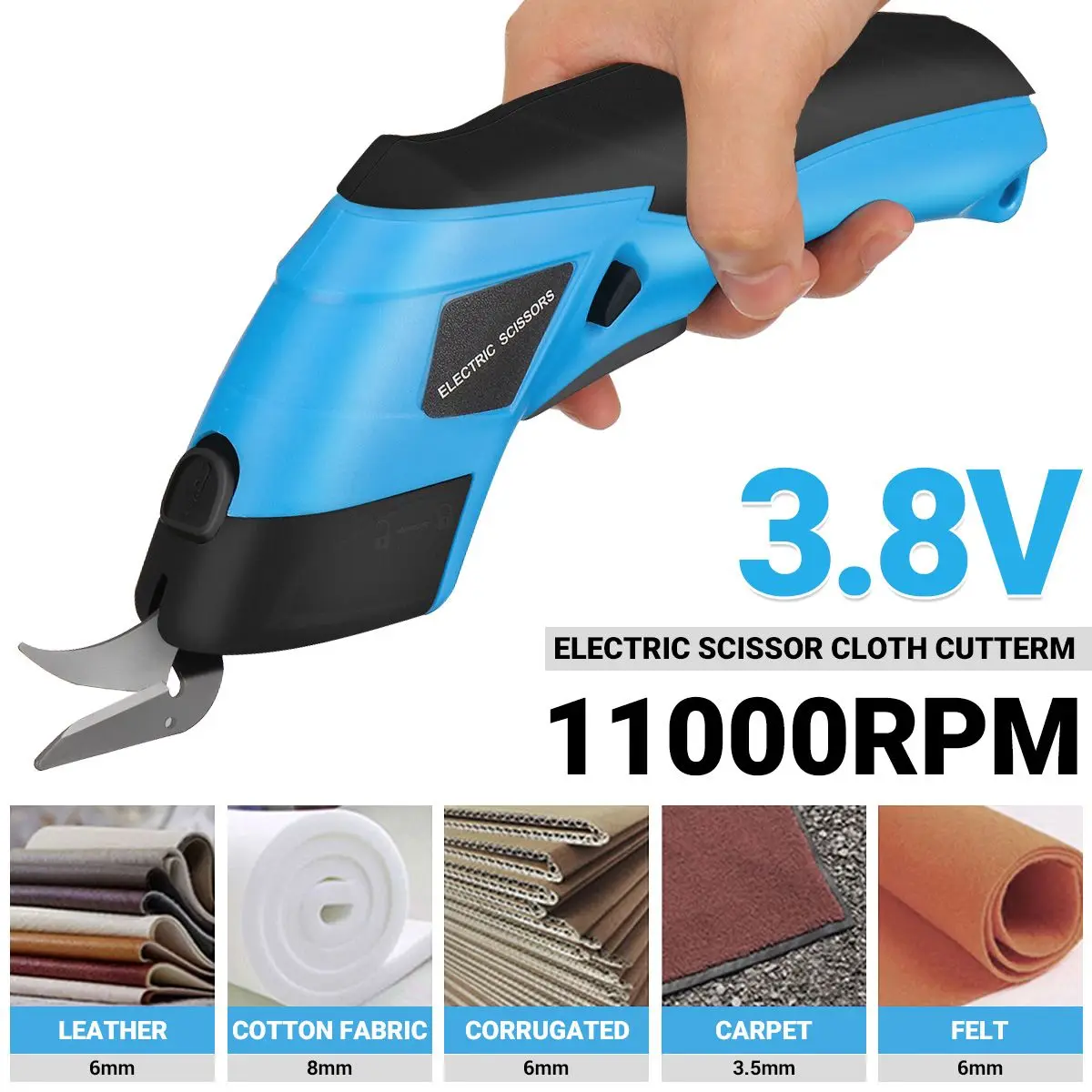 Forbici Elettriche Tagliatrice Di Stoffa Ricarica Al Litio Pelle Da Cucire Strumento Da Taglio In Pelle Pvc Tesoura Eletrica Para Tecido