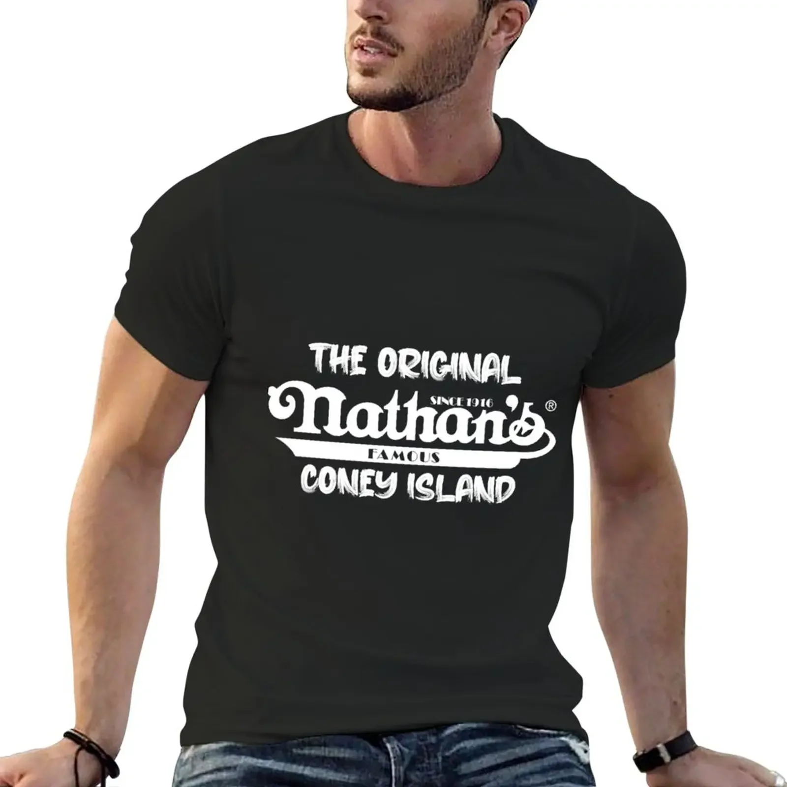 Nathans Coney Island Classic T-S T-Shirt Sublime Summer Clothes Mens Graphic T-Shirt Anime