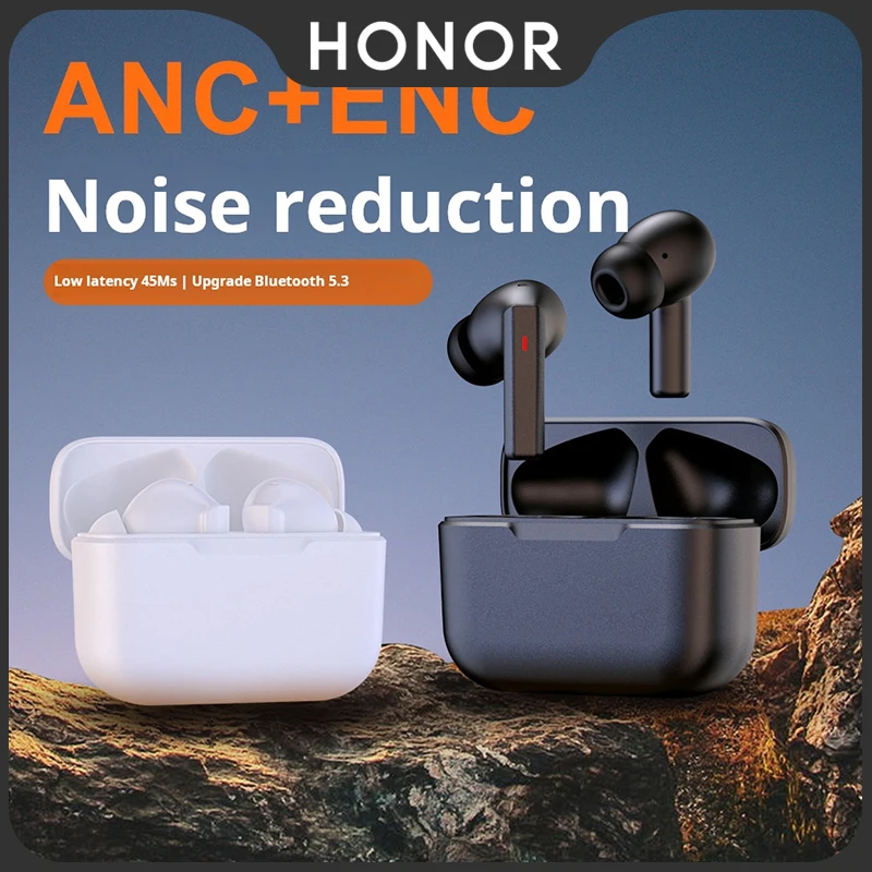 Honor Headphones Anc + Enc Auricolare Bluetooth In-Ear Hifi True Stereo Sport Game Auricolari Tws Impermeabili Microfono Incorporato