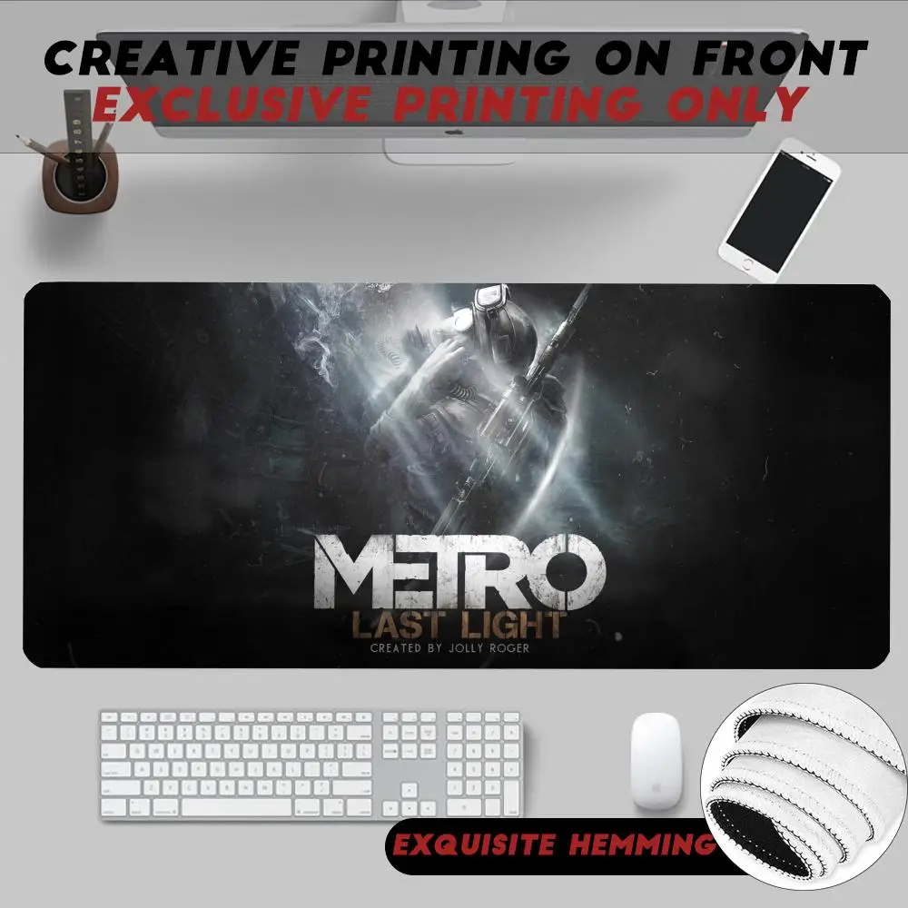 Horror Apocalyptic Survival Game Metro Exodus Mouse Pad Non-Slip Rubber Edge Locking Mousepads Game Play Mats For Notebook Pc Computer