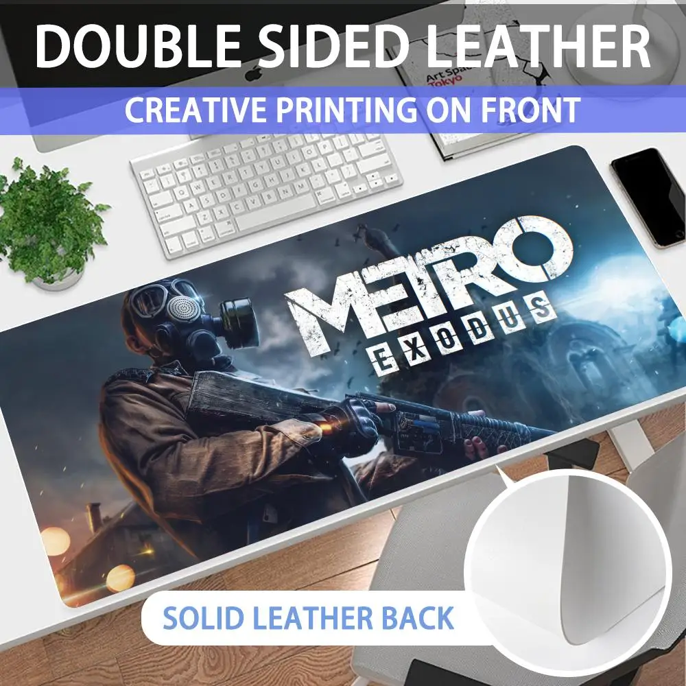 Mouse Pad Large Non-Slip Desk Pad Mouse Pad  Pu Metro Exodus High-End Quality Light Luxury Desk Pad