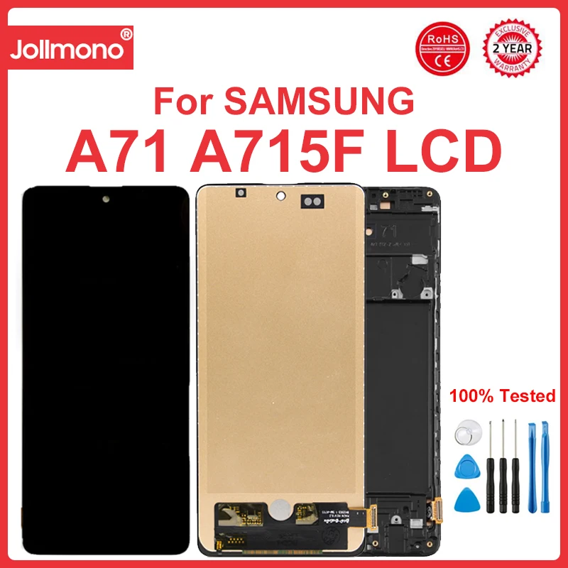 Sostituzione Dello Schermo Del Display A71, Per Samsung Galaxy A71 Display Lcd Touch Screen Digitale Con Cornice Per Samsung A71 A715 A715F