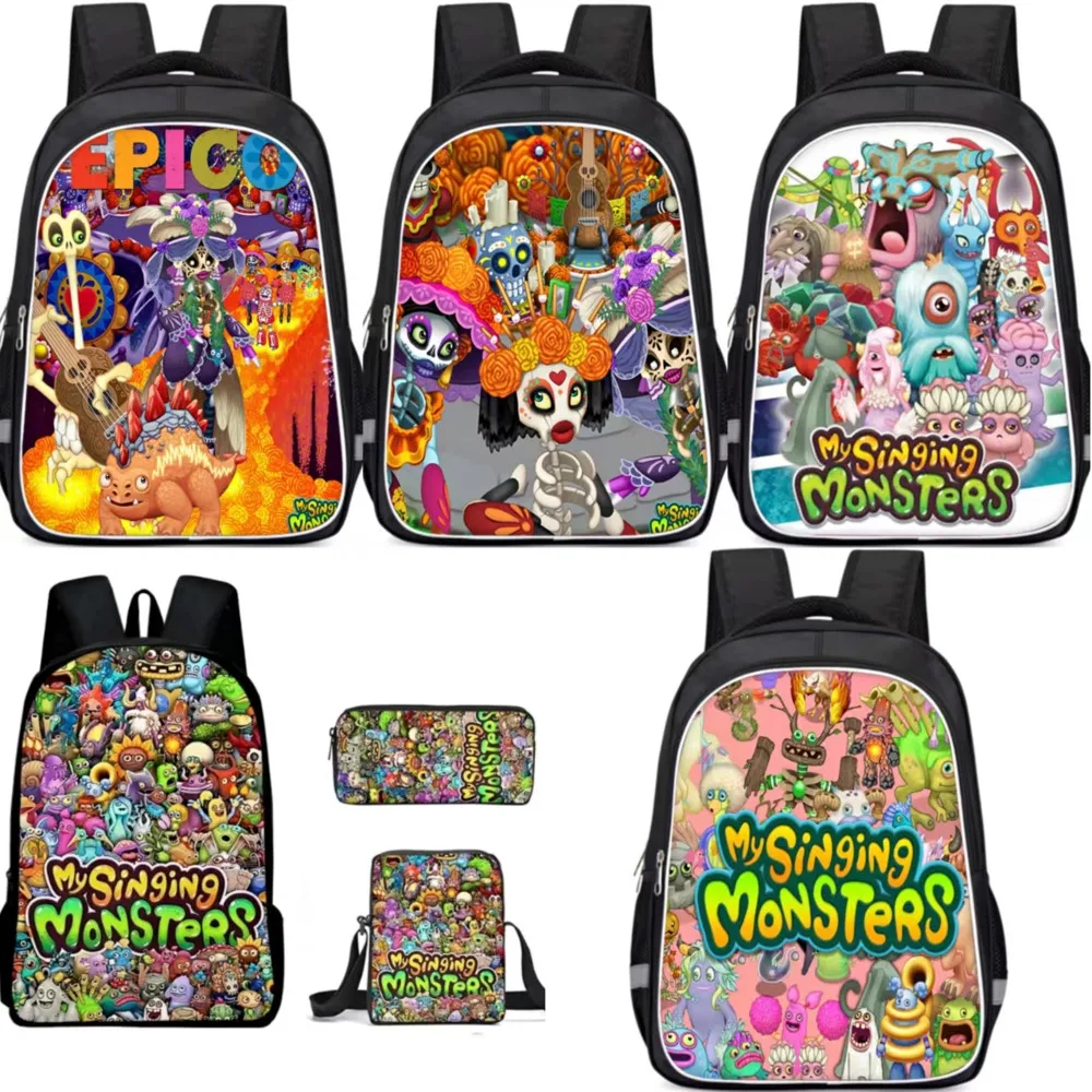 My Singing Monster Zaino My Singing Monster Bag Astuccio My Singing Monster Mochila School Bag Crossbody Lunch Bag Set