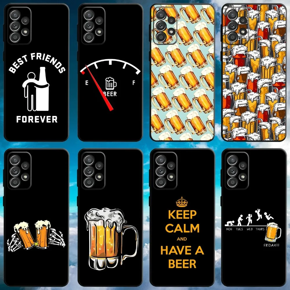Beer Have Fun Art Phone Case Per Samsung S21,S22 Ultra,S20,S30 Plus,S22 Plus,S23,S30 Ultra 5G Soft Black Cover