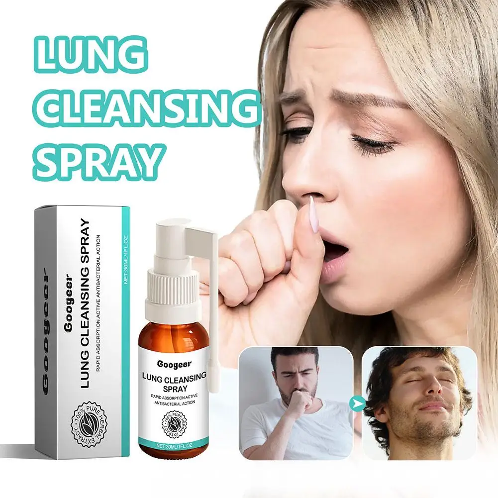 Lung Detox 30Ml Formula Vegetale Detergente Mist Per La Cura Dei Polmoni Spray Per Il Supporto Respiratorio Polmonare Per Donna Uomo Senior I1P1