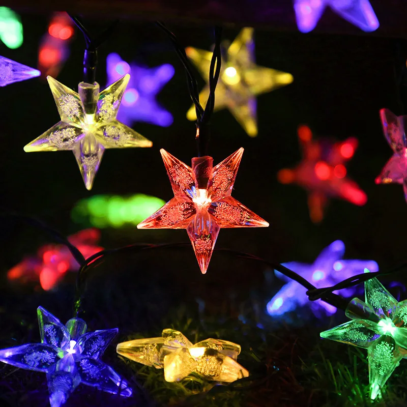 22M 200 Led Luci Solari String Rgb Outdoor Solar Powered Stars String Lights Waterproof Landscape Shiny Lights 002