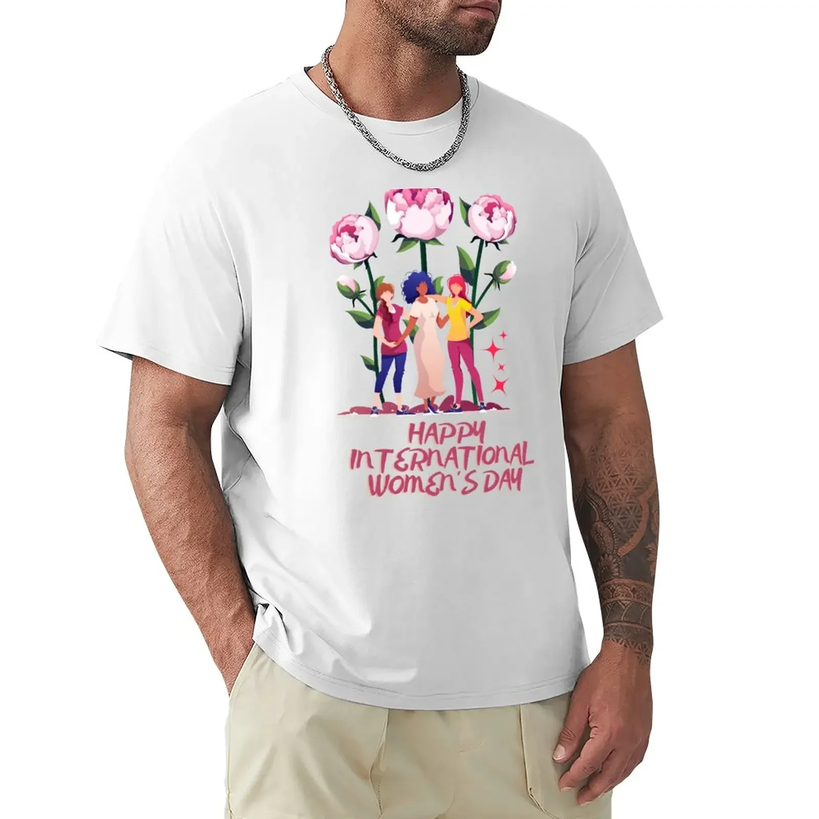 International Women'S Day 2 K23, Happy International Women'S Day T-Shirt Camicetta Blacks Plain Black T-Shirt Uomo