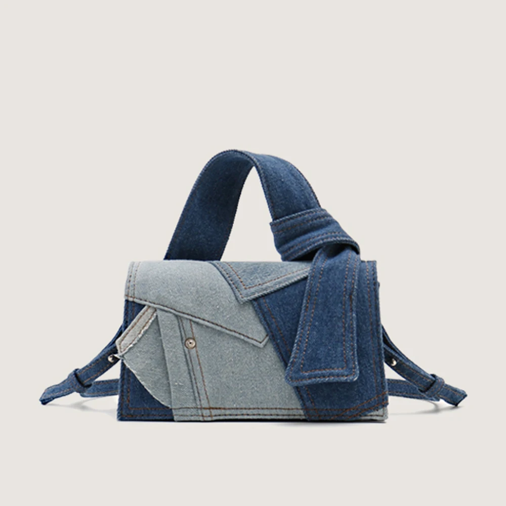 Borse Firmate Da Donna In Denim Di Moda Borse A Tracolla Patchwork Di Lusso Marche Borse A Tracolla In Tela Per Donna Tote Shopper Quadrato