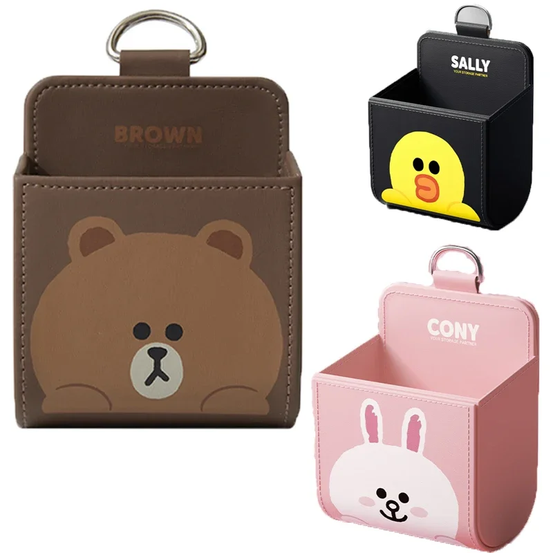 Anime Brown Sally Car Storage Box Cartoon Doll Choco Cony Leather Multifunzionale Conveniente Kawaii Hanging Holder Bag Container