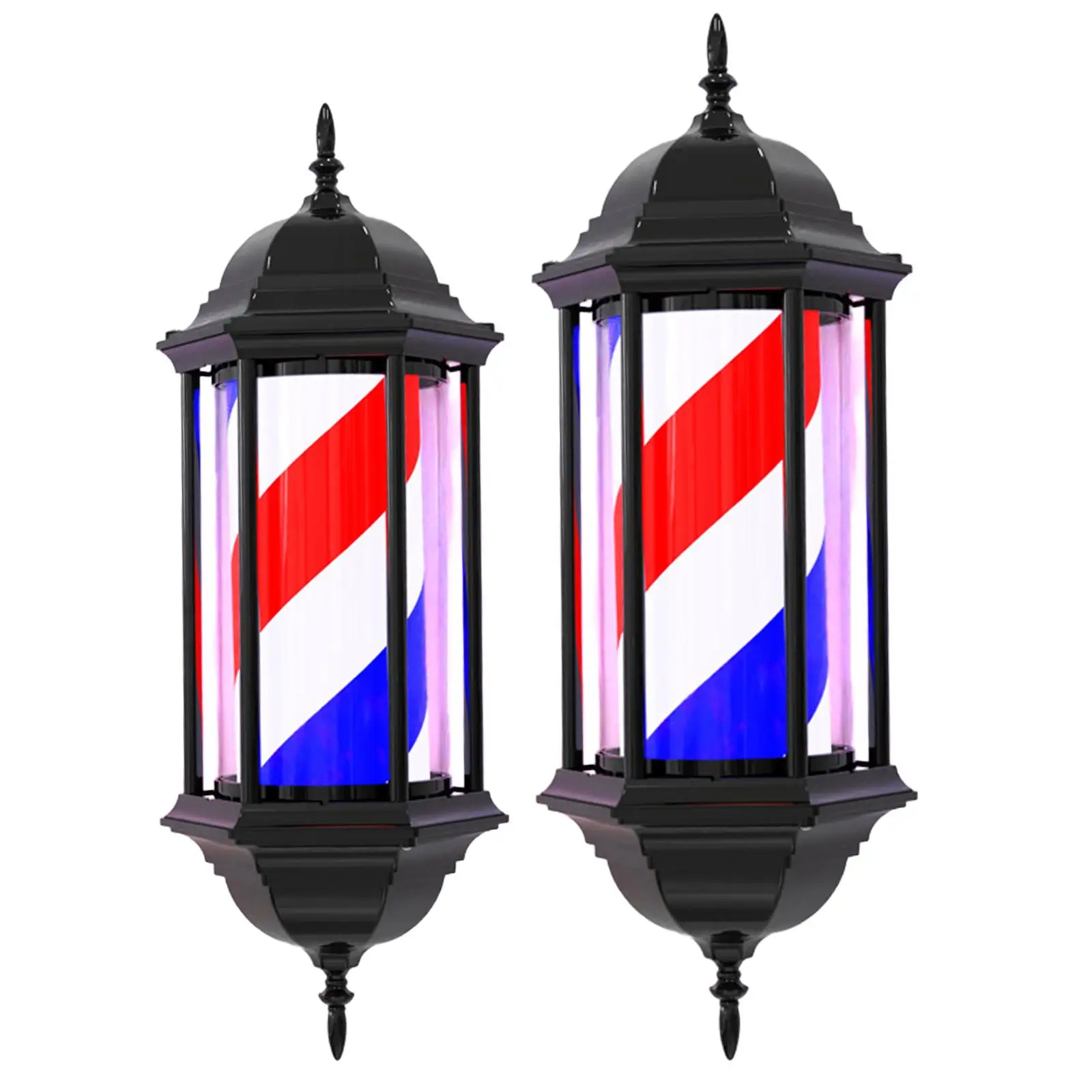 Barber Pole Light Antipioggia Led Strips Light Wall Mount Classic Barbershop Luce Rotante Per Parrucchiere Indoor Outdoor