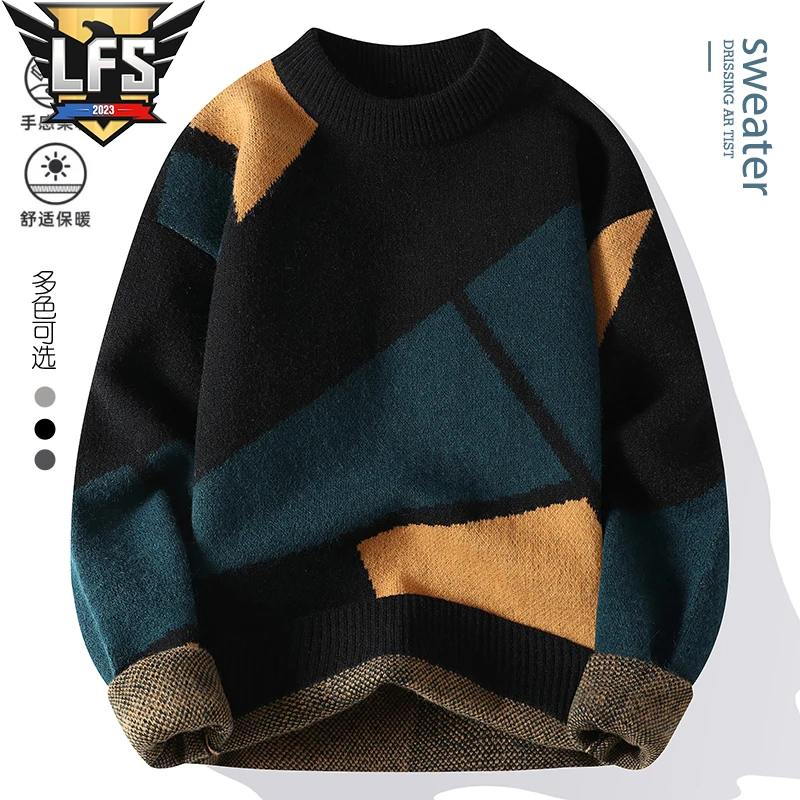 Maglioni Lavorati A Maglia Uomo 2023 Inverno Addensare Maglione Caldo Uomo Maglioni Autunno Moda Uomo Pullover Di Lana Maschile Full Size Cashmere