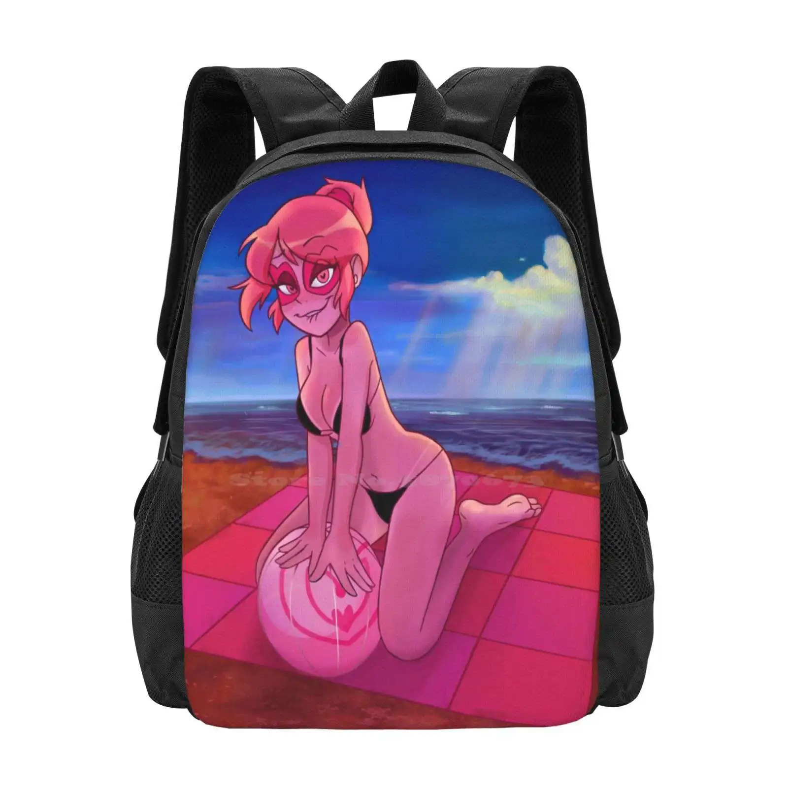 Miss Heed 2021 Bikini On Beach Nuovi Arrivi Borse Unisex Borsa Per Studenti Zaino Villainous Cattivi Miss Heed Cartoons Cartoon
