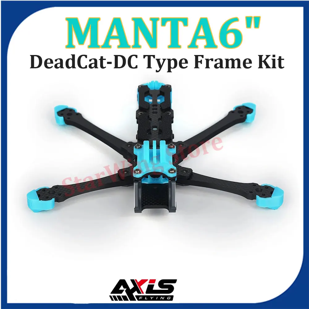 Axisflying Manta6 "6 Pollici 262Mm Fpv Drone Frame Kit Tipo Dc Per Rc Fpv Dji O3 Freestyle Drone Quadcopter