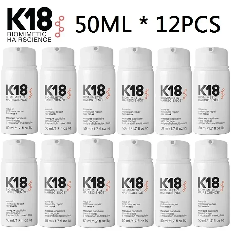12 Pz K18 Riparazione Molecolare Professionale Maschera Per Capelli Senza Risciacquo/K18 Biomimetic Hairscience / K18 Trattamento Maschera Per Capelli