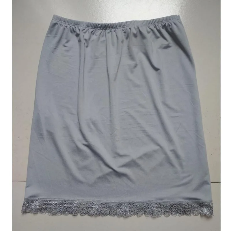 2022 Signore Elastico In Vita Mezza Gonna Sottoveste Abito Corto Sottoveste Femminile Seta Latte Pizzo Bianco Pendolare Ufficio Donna Anti-Vuoto