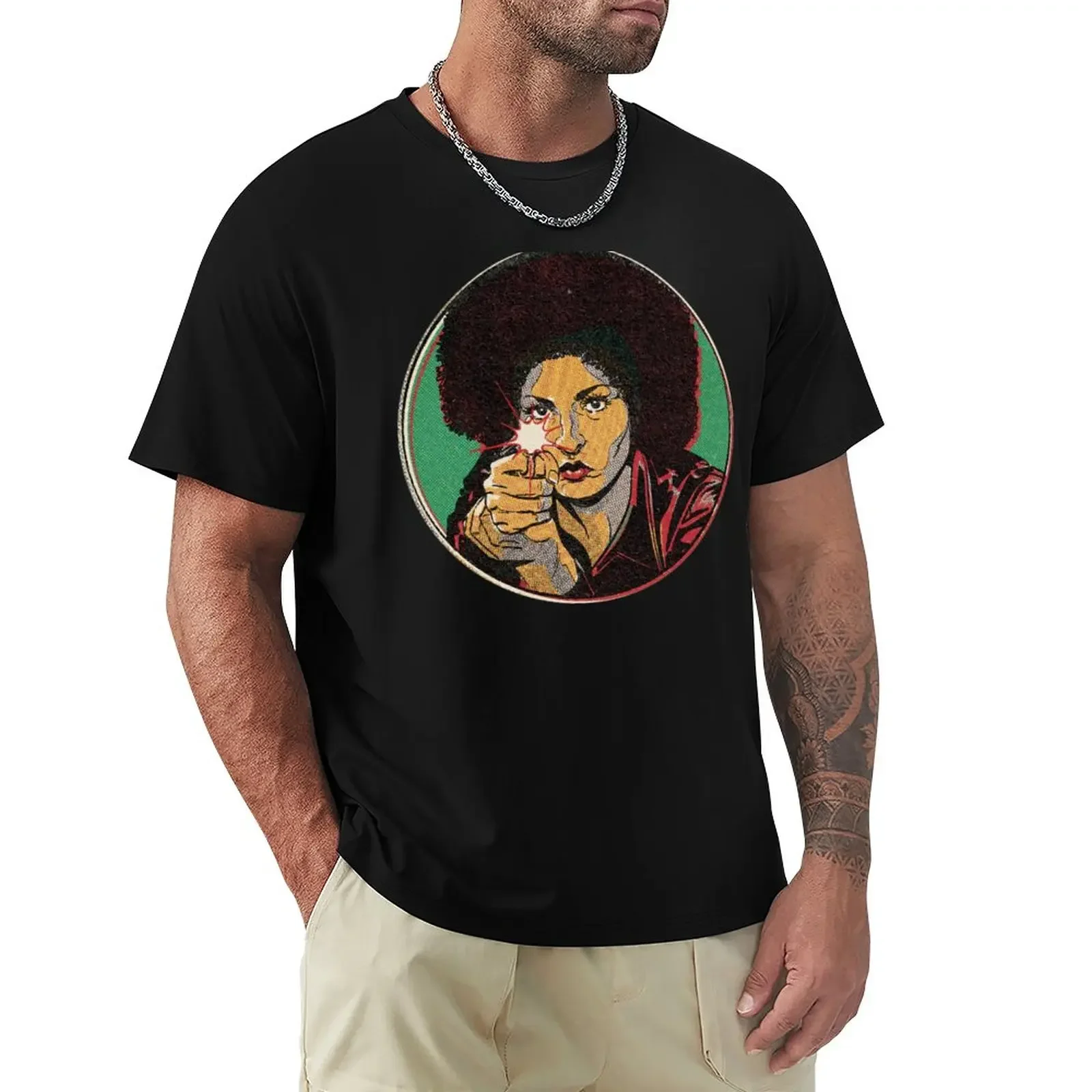 Pam Grier As Foxy Brown T-Shirt Summer Top Blacks For A Boy Sweat Shirts, Men