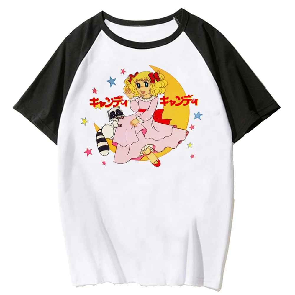 Candy Candy Tshirt Donna Harajuku Comic Manga Top Abbigliamento Giapponese Femminile