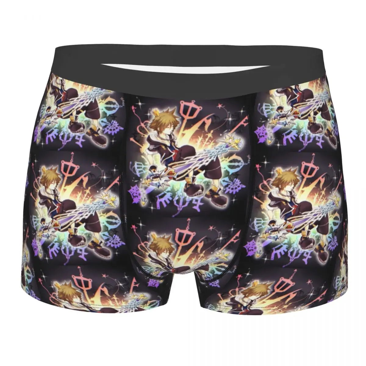 Moda Maschile Disney Kingdom Hearts Box Art Underwear Anime Game Boxer Slip Pantaloncini Morbidi Mutandine Mutande