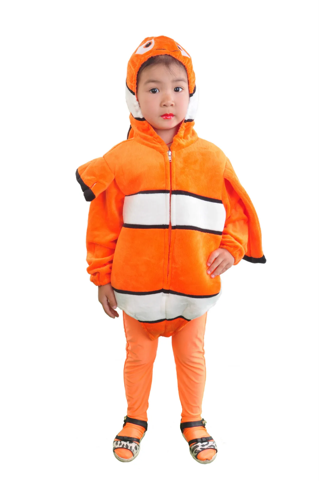 Nuovo Design Animal Role Play Fish Cosplay Little Nemo Orange Dress Costume Halloween Clownfish