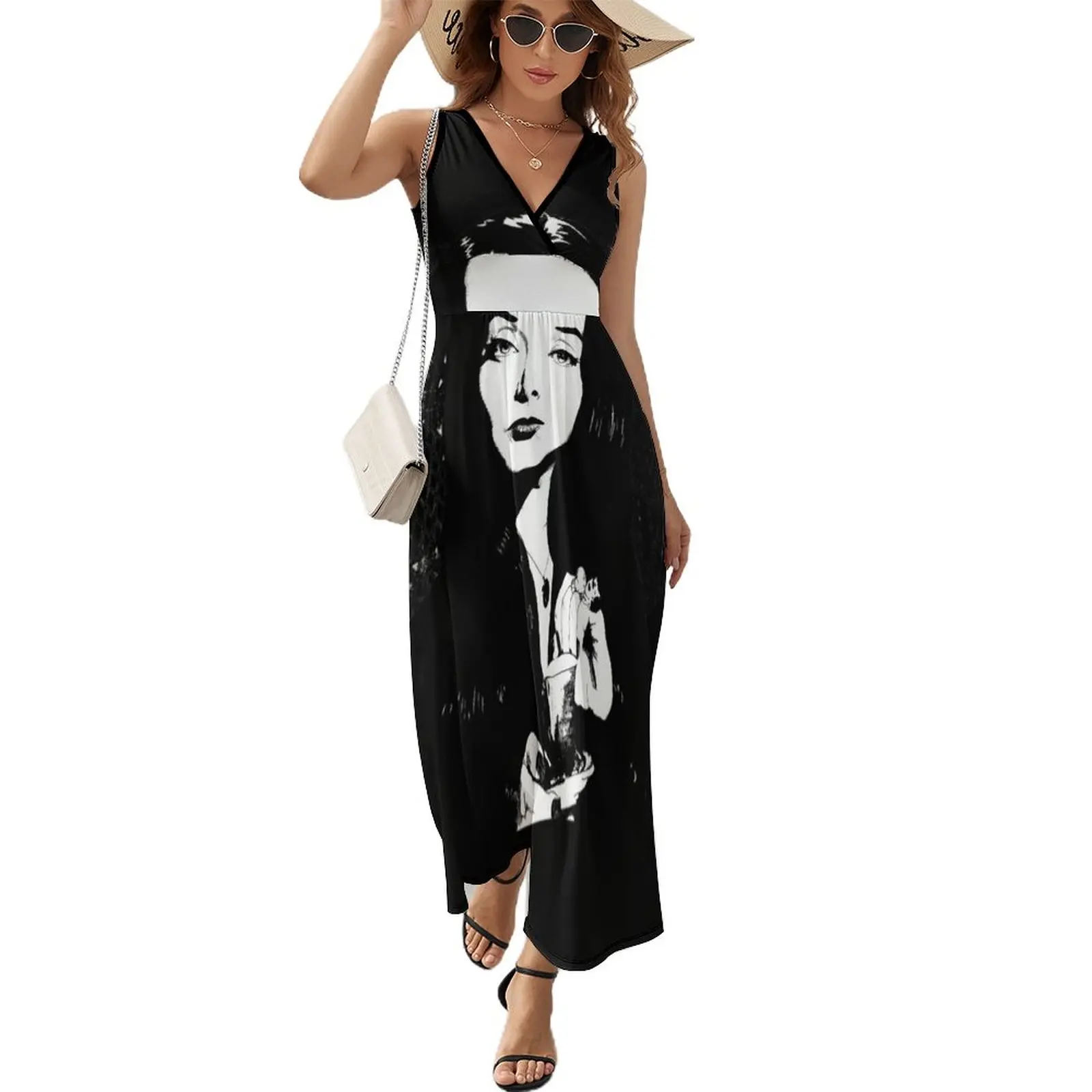 Morticia Addams Abito Senza Maniche Abito Elegante Abiti Lunghi Per Donna Abito Lungo Donna