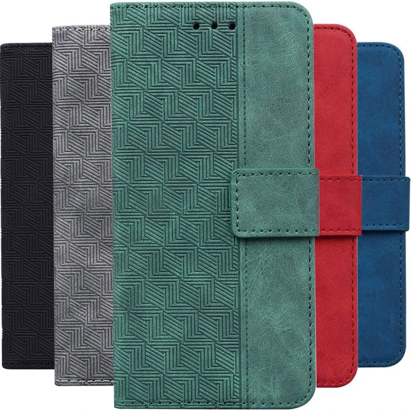 Per Xiaomi Redmi 10A 6.53 ��Capa Per Funda Xiaomi Redmi 10A Redmi 10 A Custodia Fashion Magnetic Geometric Textile Wallet Book Cover