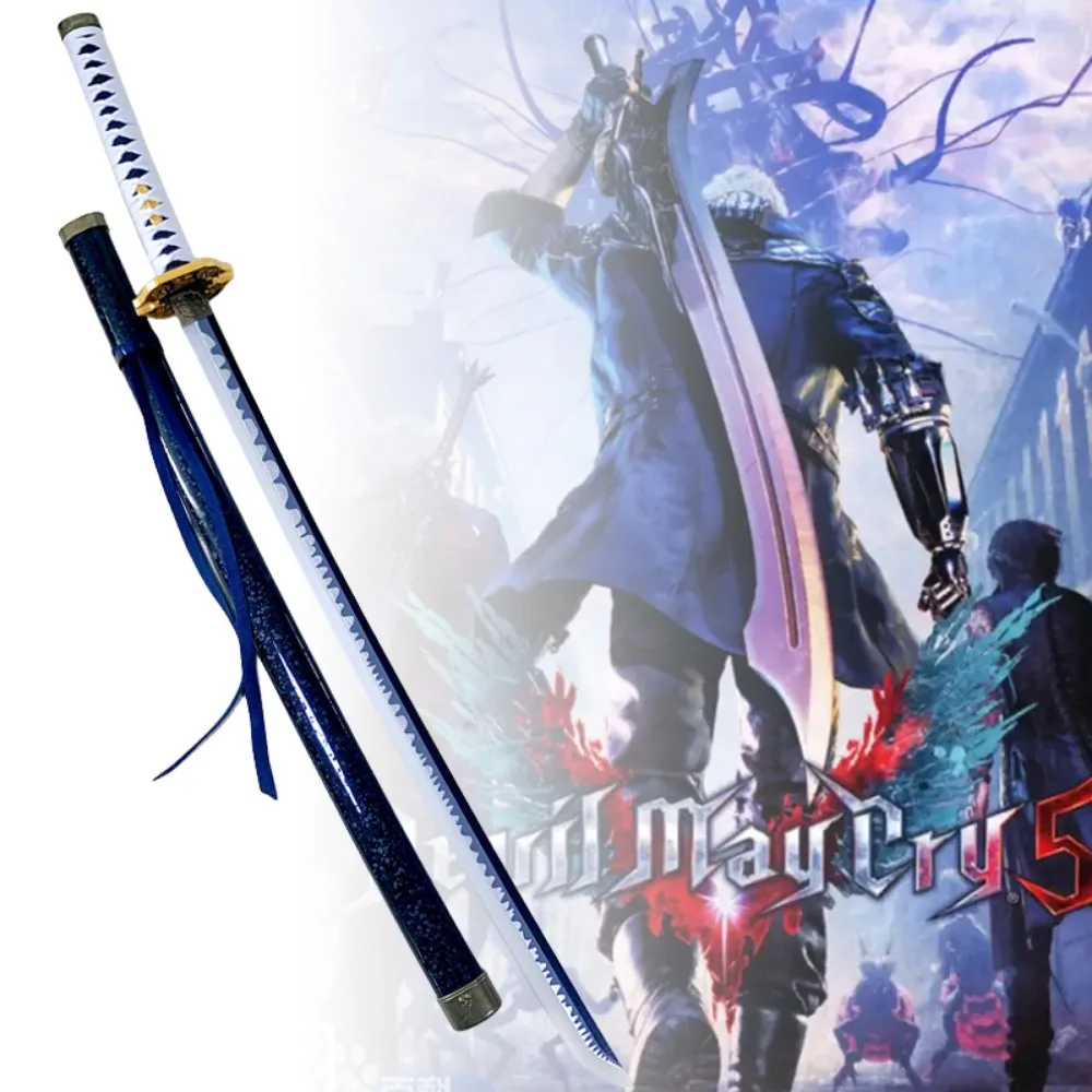 Real Size Yamato Katana Devil May Cry 5 Vergil Cosplay Prop Coltello Ninja In Legno Giapponese Katana Samurai Sword Kid Toy Regalo Anime