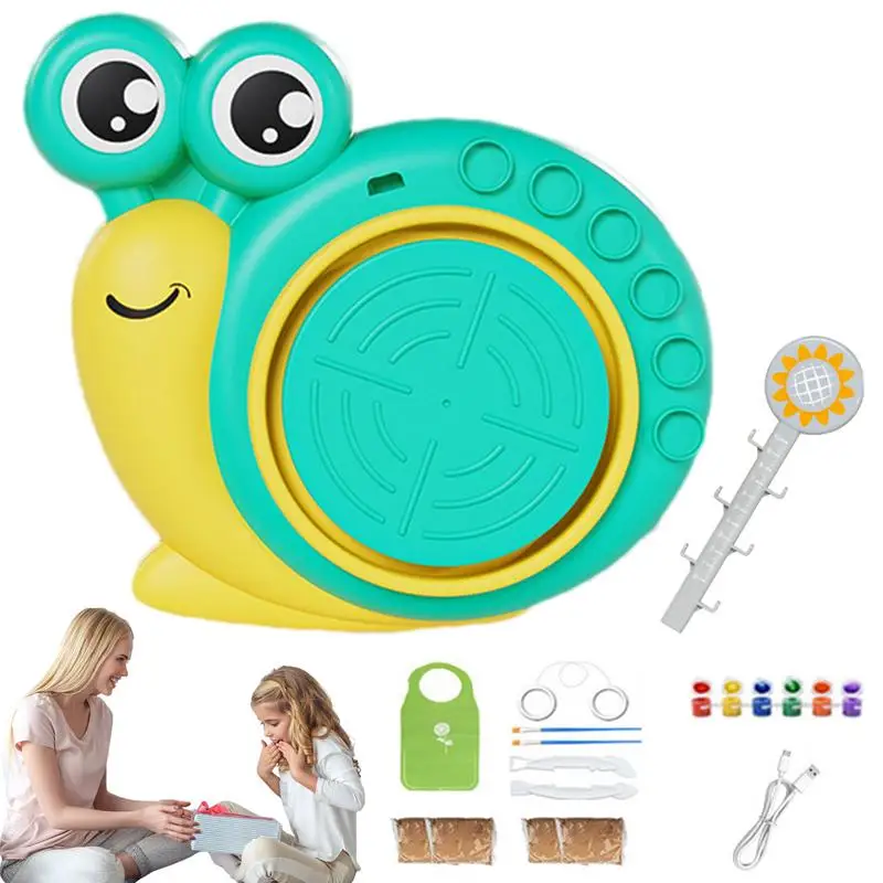 Bambini Ceramica Ruota Cartone Animato Animale Ceramica Ceramica Macchina Bambini Giocattoli Artigianali Modellazione Argilla Inclusa Ceramica Creativ