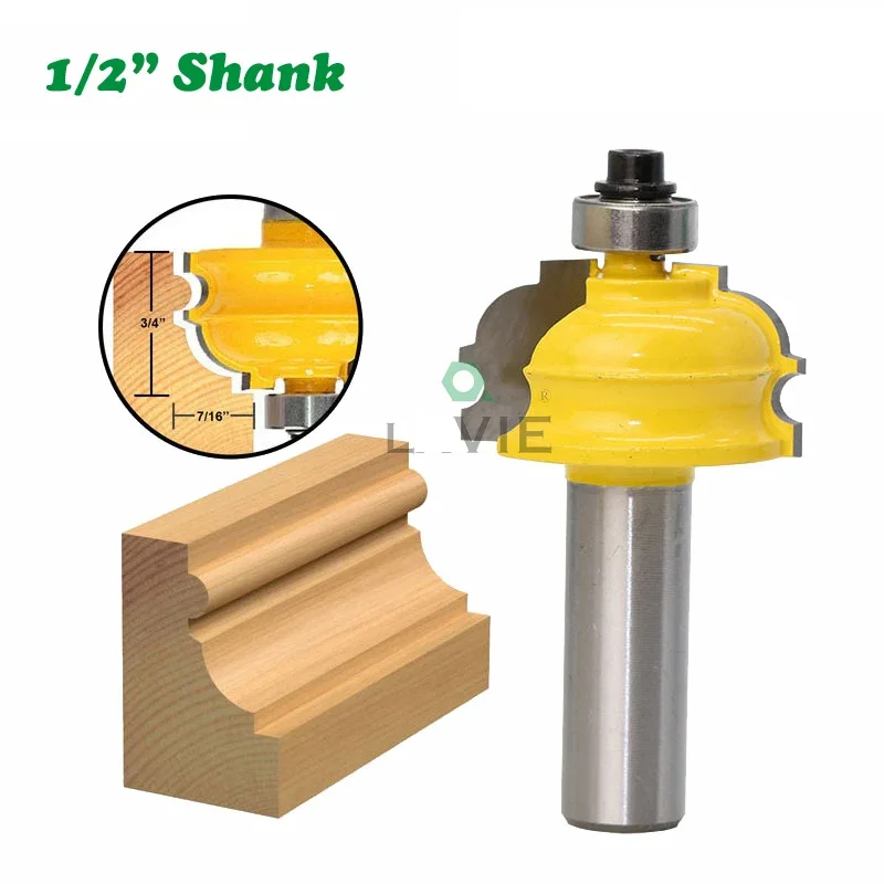 1Pc 1/2 "12.7Mm Fresa Con Gambo Intaglio Del Legno Perline Modanatura Fresa Per Bordi Fresa Per Fresa Per Armadietto Fresa Per Legno