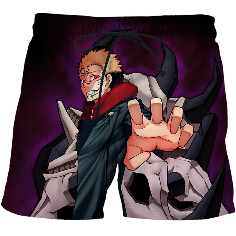 2022 Estate Uomo Jujutsu Kaisen Board Shorts Beach Pantaloncini Di Marca Di Alta Qualità Surf Bermuda Masculina Print Short Homme