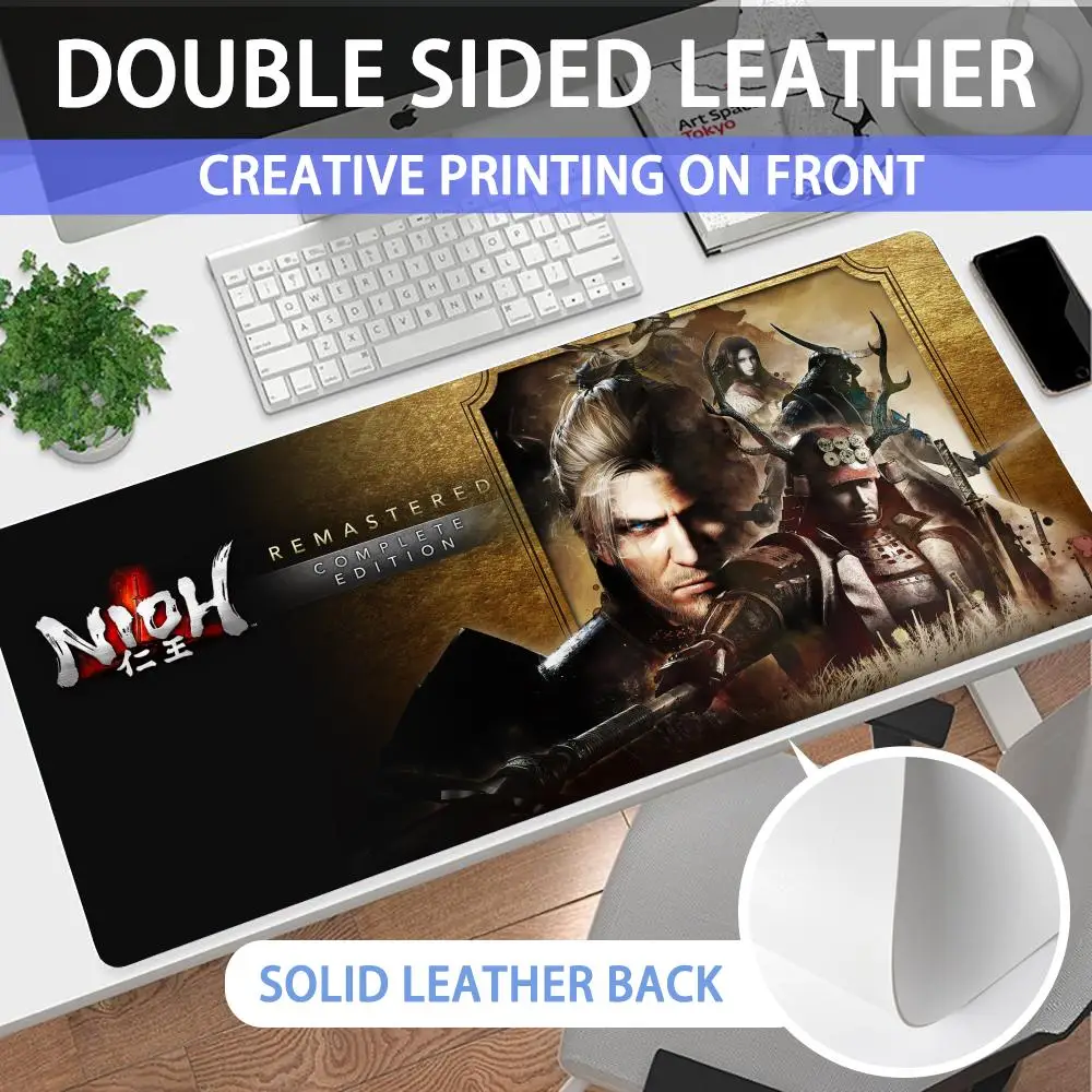 Mouse Pad Large Non-Slip Desk Pad Mouse Pad  Pu Master Nioh High-End Quality Light Luxury Desk Pad