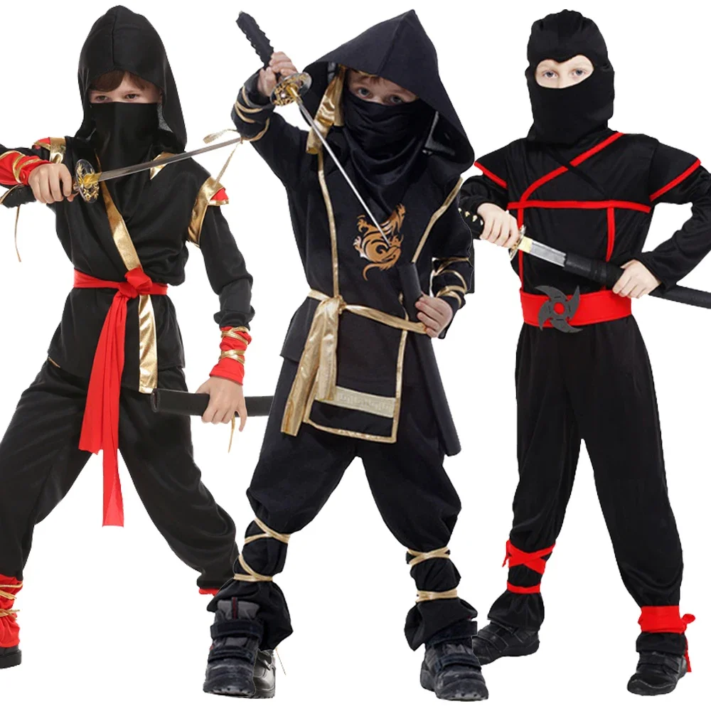 Carnival Boys Ninja Deluxe Costume Per Bambini Con Maschera Bambini Outfit Ideas Regali Party Fancy Children Dress