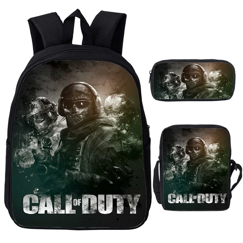Gioco Call Of Duty Warzone Zaini 3 Pezzi Set Ragazzi Ragazza Impermeabile Zainetto Viaggio Bagpack Call Of Duty Zaino Studente Bookbag