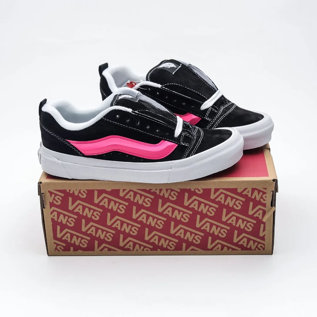 2024 Original Vans Classics Knu Skool Mix Checker Peperoncino True Women Shoes Sneakers Unisex Vans Scarpe Da Uomo Skateboard